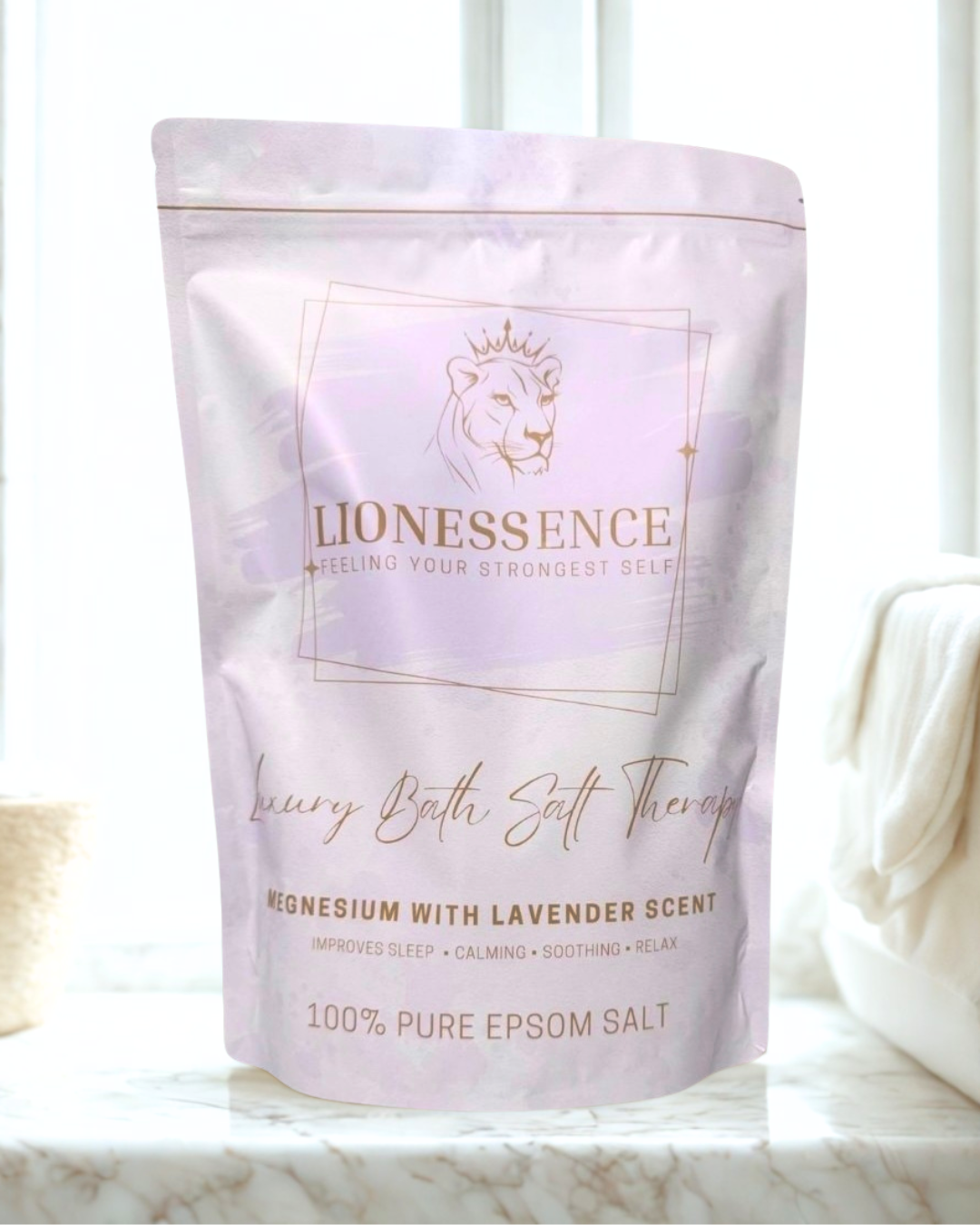 Lavender & Magnesium Luxury Bath Salt Therapy